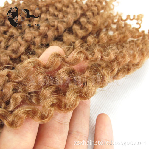 2016 New Premium 3pcs/set Kinky Curly Twist Ombre Crochet Short Synthetic Hair Extension For African Hairstyle
